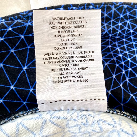 Bench Leggings size M Abstract Geometric Neon Blue on Black - Manchester UK - Picture 8 of 10